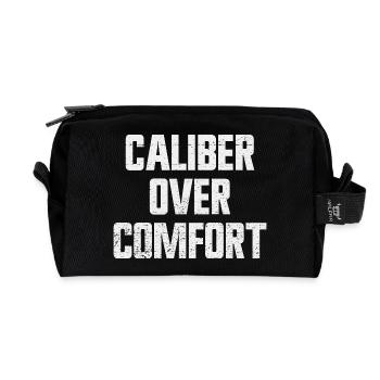 Caliber Ahead of Comfort – Concealed Carry in Accordance with 2nd V - Recycled Toiletry Zip Bag - black - Front