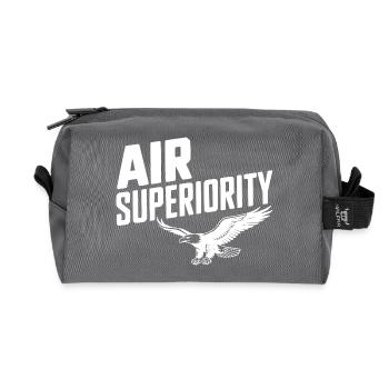 Air Superiority - Recycled Toiletry Zip Bag - anthracite - Front