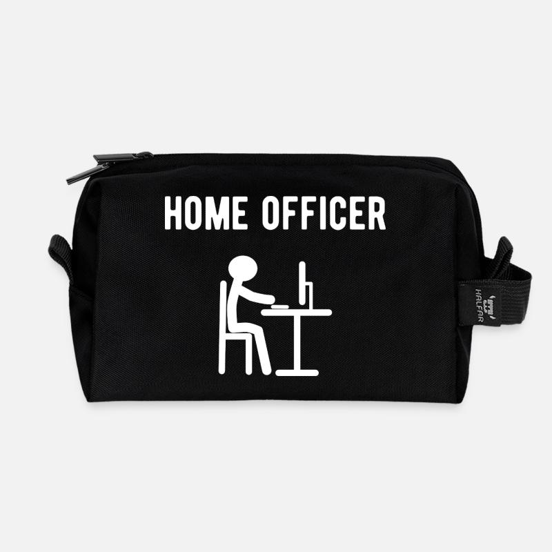 Home officer - Recycelte Kulturtasche - Schwarz