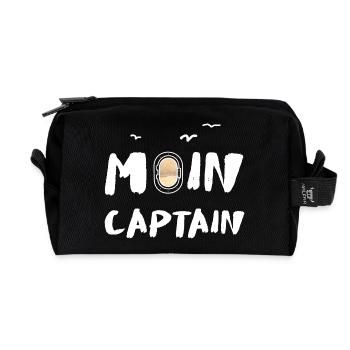 Moin Captain Porthole Sea Holiday Recreation Coast - Trousse de toilette en tissu recyclé - noir - Devant