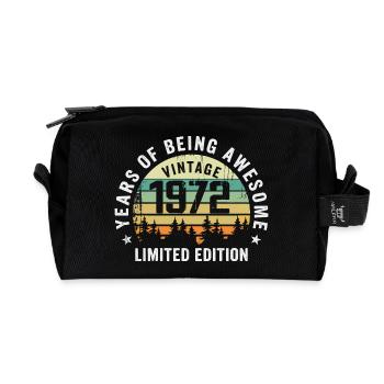 Legendary since 1972, Vintage Edition 1972 Retro - Recycled Toiletry Zip Bag - black - Front