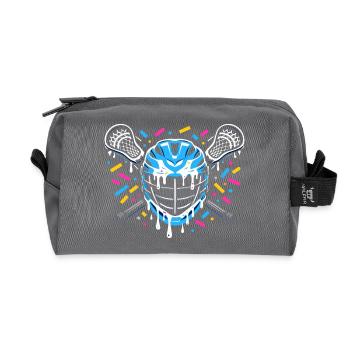 Lacrosse, Lacrosse players, Lacrosse graphics - Recycled Toiletry Zip Bag - anthracite - Front