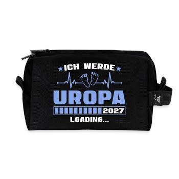 Ich werde Uropa 2027 – Werdender Urgroßvater - Recycelte Kulturtasche - Schwarz - Vorne