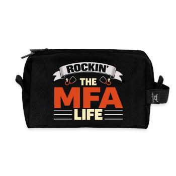 Rockin, l’assistant médical de vie en MFA - Trousse de toilette en tissu recyclé - noir - Devant