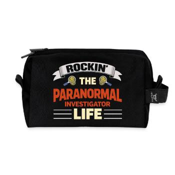 Rockin The Paranormal Investigator Life - Recycled Toiletry Zip Bag - black - Front