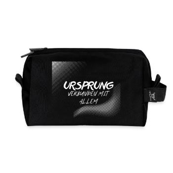 URSPRUNG – Verbunden mit Allem - Recycelte Kulturtasche - Schwarz - Vorne