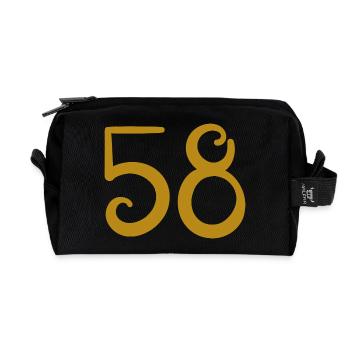 58 - Recycelte Kulturtasche - Schwarz - Vorne