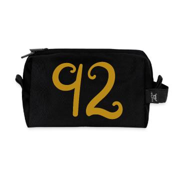 92 - Recycled Toiletry Zip Bag - black - Front