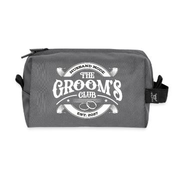 The Grooms Club - Recycelte Kulturtasche - Anthrazit - Vorne