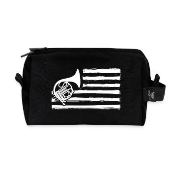Hornist Waldhorn - Recycelte Kulturtasche - Schwarz - Vorne