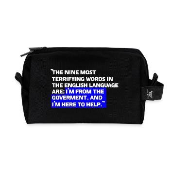 Paradoxical State Aid Quotes - Recycled Toiletry Zip Bag - black - Front