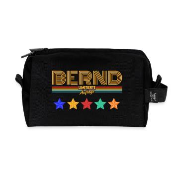 Bernd - Trousse de toilette en tissu recyclé - noir - Devant