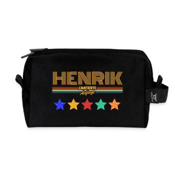 Henrik - Recycelte Kulturtasche - Schwarz - Vorne