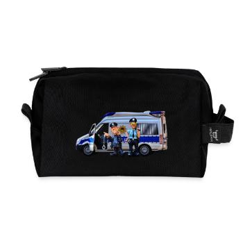 bus de la police - Trousse de toilette en tissu recyclé - noir - Devant