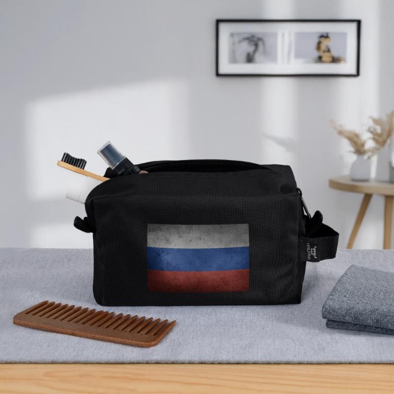 Russie Drapeau Russie Drapeau Trousse de toilette en tissu recyclé