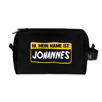 Johannes - Trousse de toilette en tissu recyclé - noir - Devant