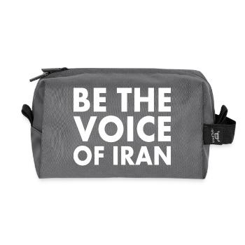Be the voice of iran - Recycled Toiletry Zip Bag - anthracite - Front