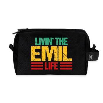 Emil - Recycelte Kulturtasche - Schwarz - Vorne