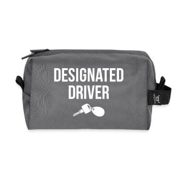 Designated Driver - Recycled Toiletry Zip Bag - anthracite - Front