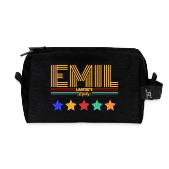 Emil - Recycelte Kulturtasche - Schwarz - Vorne
