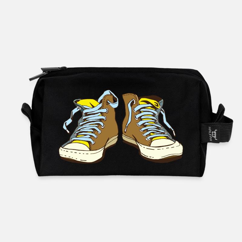 Classic Sneaker Schuhe - Recycelte Kulturtasche - Schwarz