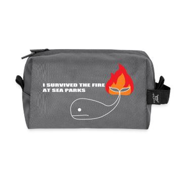 sea parks - Recycled Toiletry Zip Bag - anthracite - Front