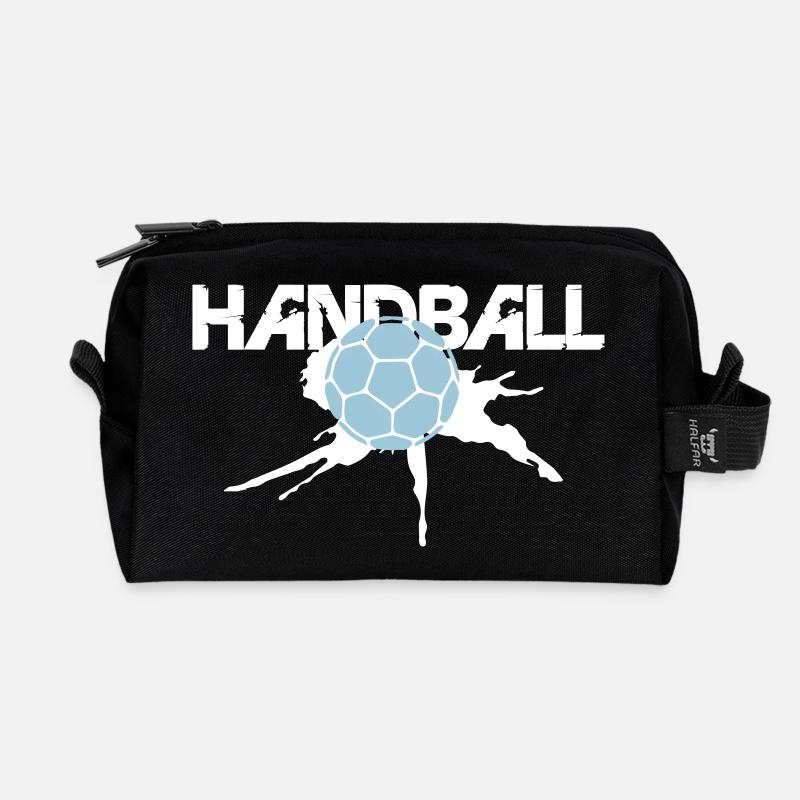 Handball Sport - Recycelte Kulturtasche - Schwarz