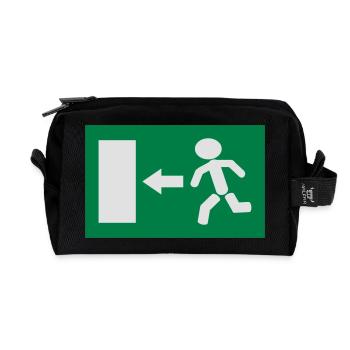 fluchtweg2 - Recycelte Kulturtasche - Schwarz - Vorne