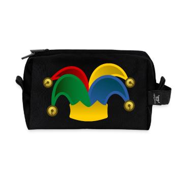 Narrenmütze - Recycelte Kulturtasche - Schwarz - Vorne