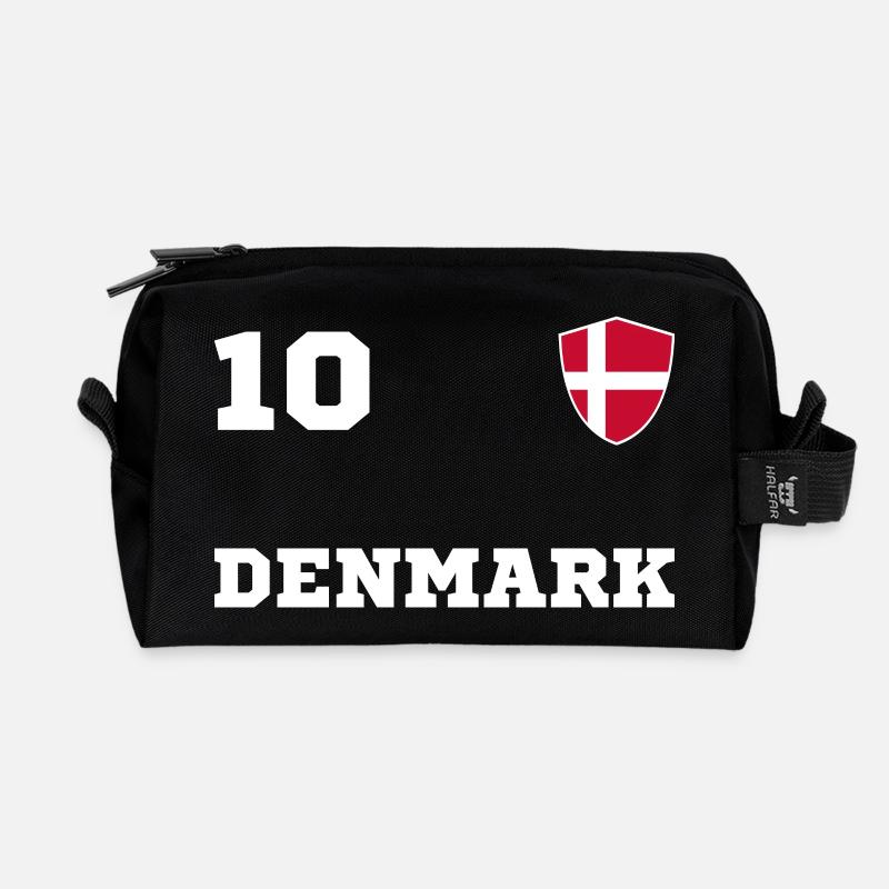 DÄNEMARK Team Mannschaft - Recycelte Kulturtasche - Schwarz