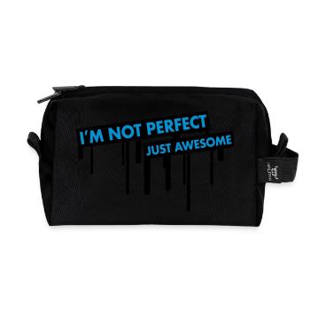 im_not_perfect_just_awesome_graffiti - Recycelte Kulturtasche - Schwarz - Vorne