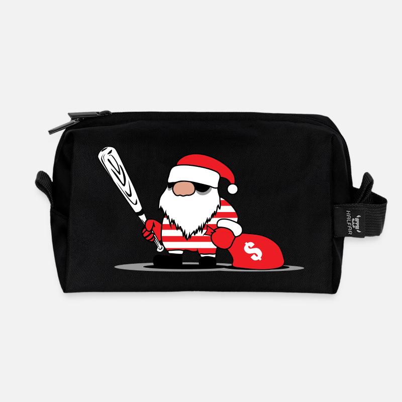 Santa Claus - Recycelte Kulturtasche - Schwarz