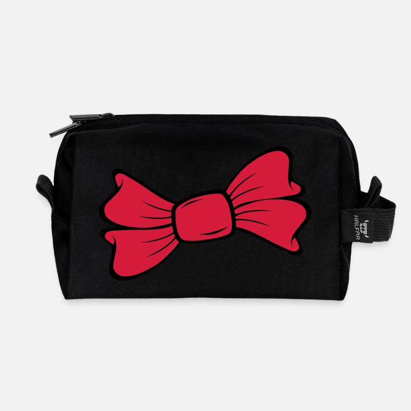 Schleife - Recycelte Kulturtasche - Schwarz