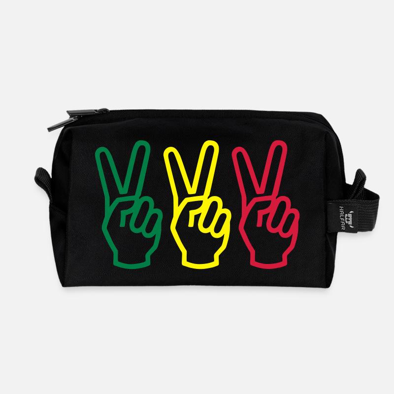 victory reggae - Trousse de toilette en tissu recyclé - noir
