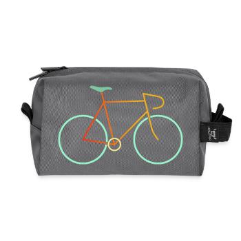 Racing bike colorful - Recycled Toiletry Zip Bag - anthracite - Front