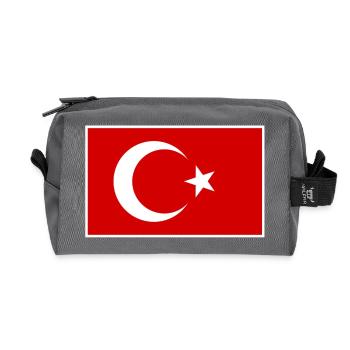 Drapeau turc : design élégant du symbole - Trousse de toilette en tissu recyclé - anthracite - Devant