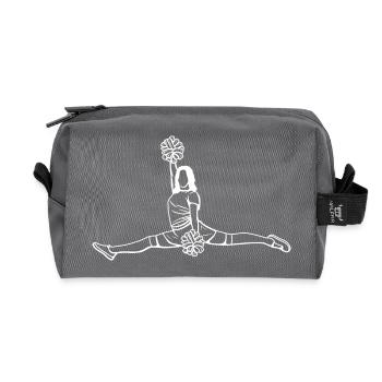 Croquis de pom-pom girl - Trousse de toilette en tissu recyclé - anthracite - Devant