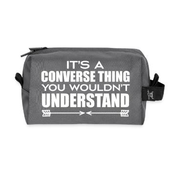 Its A Convers Thing You Wouldn's Understand Funny - Trousse de toilette en tissu recyclé - anthracite - Devant