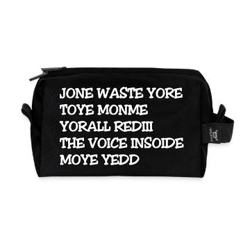 JONE WASTE YORE TOYE MONME YORALL REDIII THE VOICE - Trousse de toilette en tissu recyclé - noir - Devant