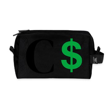 Buchstabe c Dollar - Recycelte Kulturtasche - Schwarz - Vorne