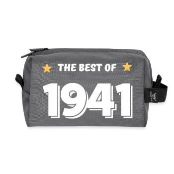 Best of 1941 - Recycled Toiletry Zip Bag - anthracite - Front