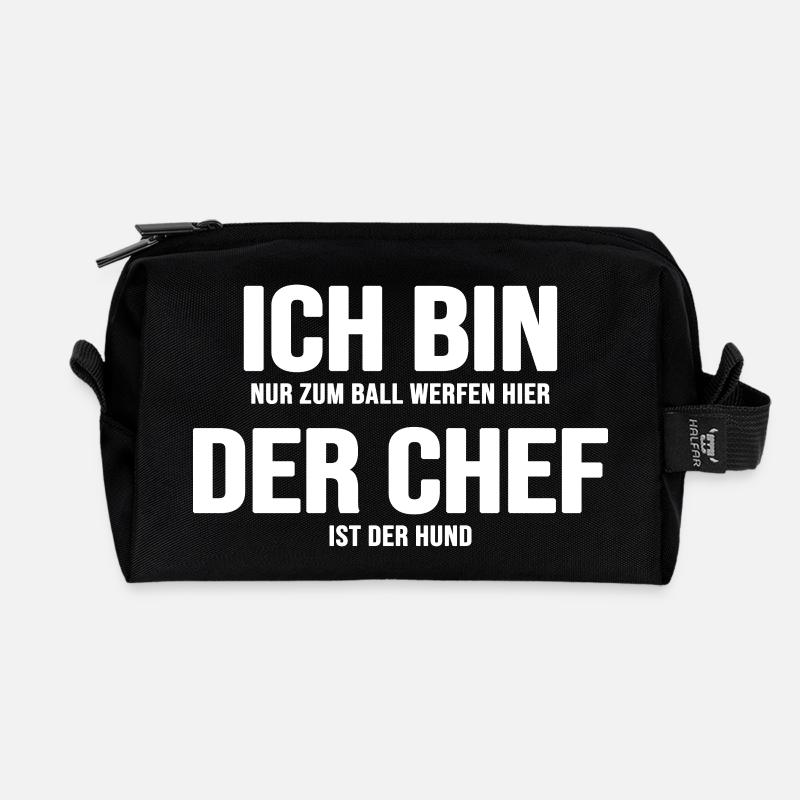 Hund Hundewiese Hundebesitzer Gassi Rudelführer - Recycelte Kulturtasche - Schwarz