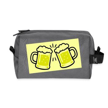 Bierglas Bier Symbol - Recycelte Kulturtasche - Anthrazit - Vorne