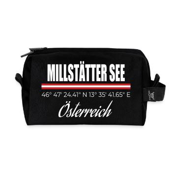 Millstätter See - Recycelte Kulturtasche - Schwarz - Vorne