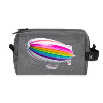 Regenbogen Zeppelin Druck - Recycelte Kulturtasche - Anthrazit - Vorne