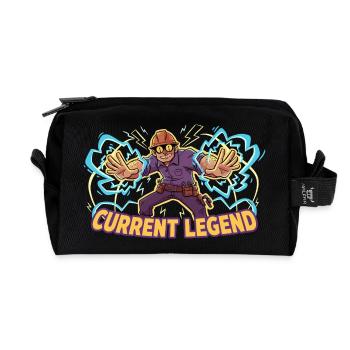 Kraftheld Electrician Current Legend - Recycled Toiletry Zip Bag - black - Front