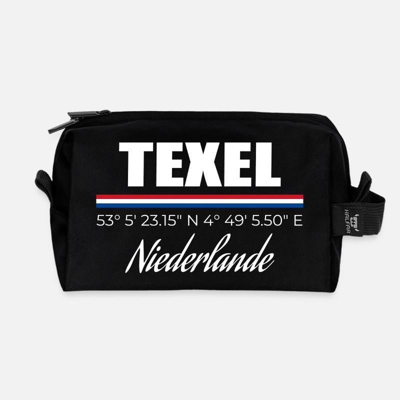 Texel - Recycelte Kulturtasche - Schwarz
