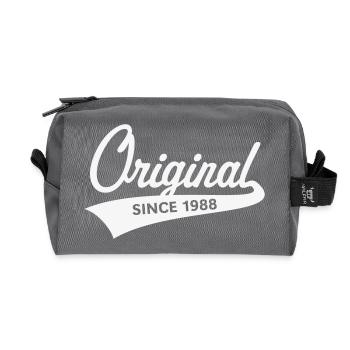 Original Since 1988 (Geburtsjahr, Geburtstag / W) - Recycelte Kulturtasche - Anthrazit - Vorne