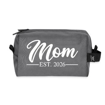 Mom Est 2026  - Recycelte Kulturtasche - Anthrazit - Vorne