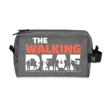 The Walking Deaf Funny Hearing Impairment Art - Recycelte Kulturtasche - Anthrazit - Vorne